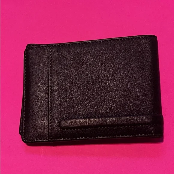 Lodis Black Leather Money Clip